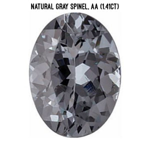 Natural gray spinel, AA quality (1.41ct)