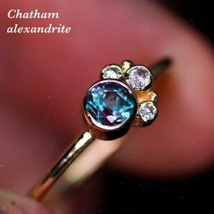 Flora ring: 14K cluster ring (24 gemstone options)