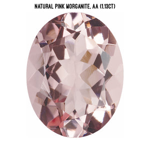 Natural pink morganite, AA quality (1.13ct)