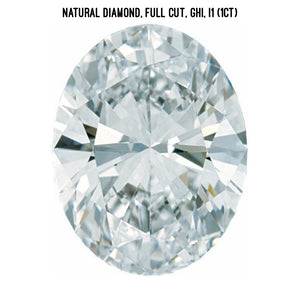 Natural diamond, I1 clarity (1ct)