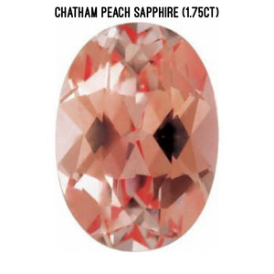Chatham lab-grown peach sapphire (1.75ct)