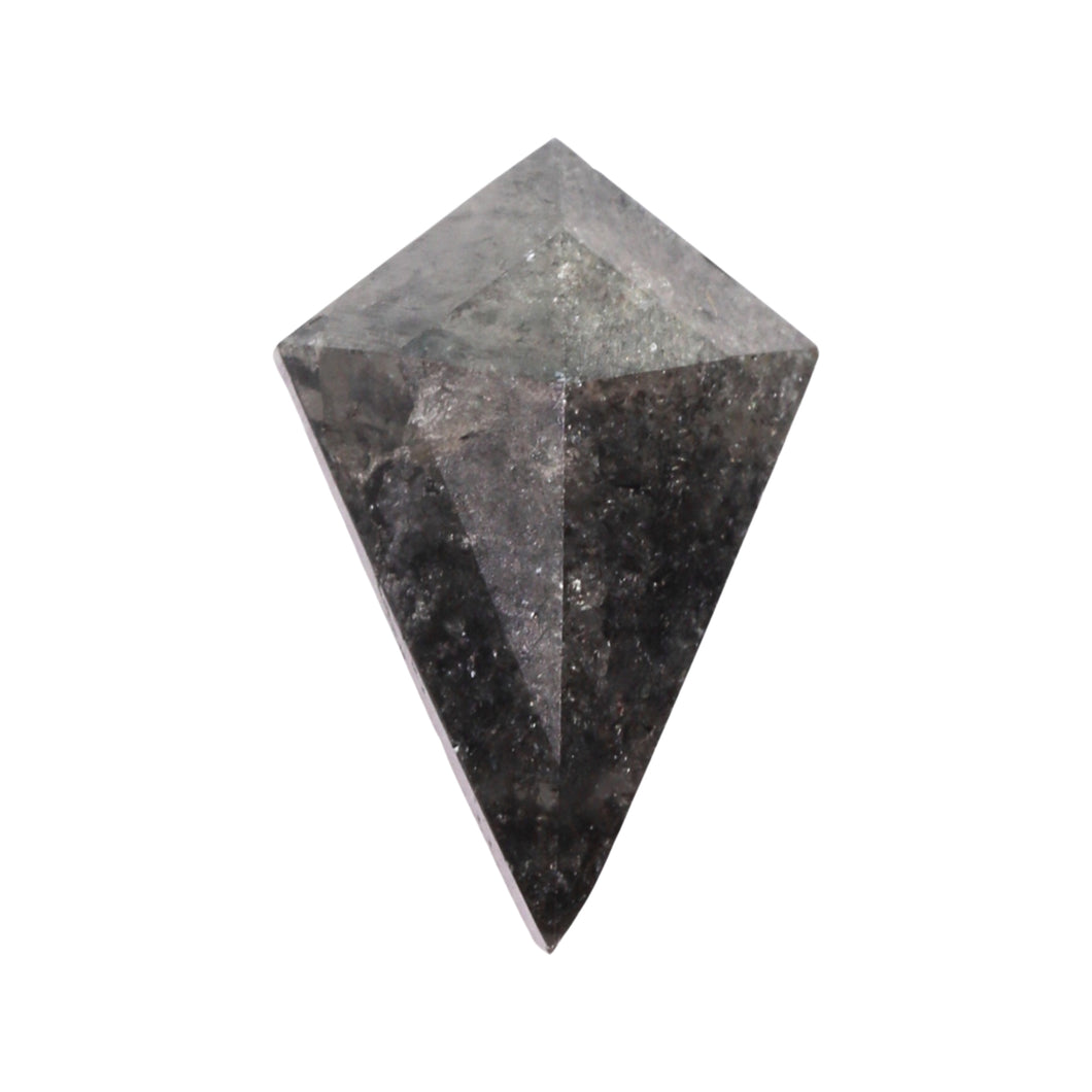 Create your own ring: 1.01ct kite rosecut salt & pepper diamond