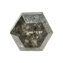Load image into Gallery viewer, Create your own ring: 0.98ct salt &amp; pepper hexagon rosecut diamond
