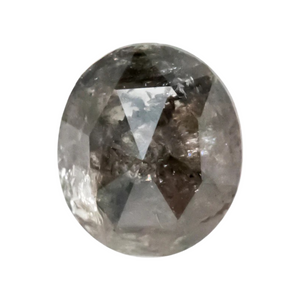 Create your own ring: 1.08ct salt & pepper oval rosecut diamond